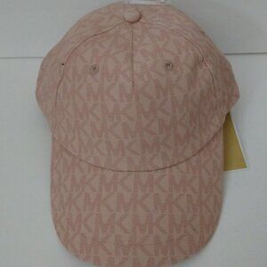 Michael Kors Pink Logo Adjustable Strap Baseball Hat
